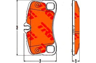 PADS BRAKE PORSCHE REAR 911 (997) 08- TRW  