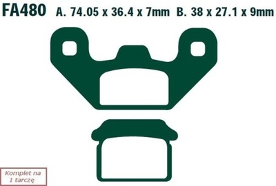 ZAPATAS DE FRENADO STOMP-MINI MOTO 125 ELITE 2007-09  