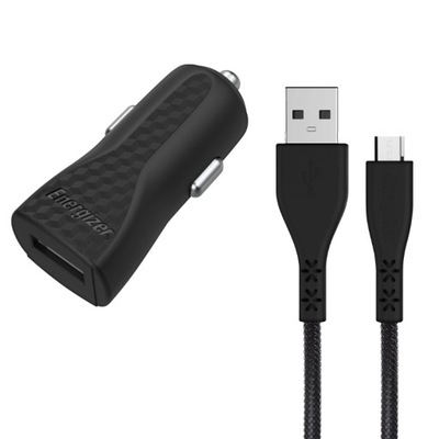 ENERGIZER HARDCASE - ЗАРЯДНОЕ УСТРОЙСТВО АВТОМОБИЛЬНАЯ USB-A 1A + КАБЕЛЬ MICRO USB (CZAR фото