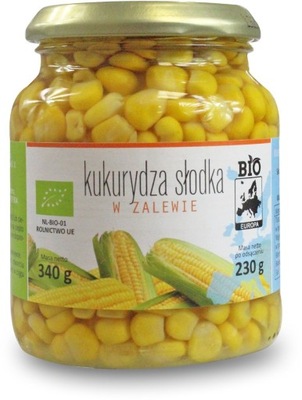 KUKURYDZA SŁODKA W ZALEWIE BIO 340 g (230 g)