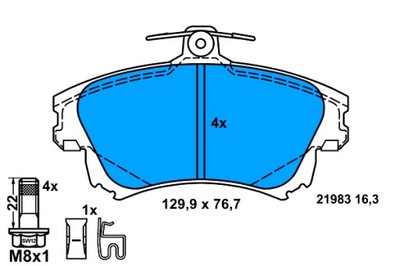 ATE КОЛОДКИ ГАЛЬМІВНІ ПЕРЕД MITSUBISHI COLT CZC VI COLT VI SMART