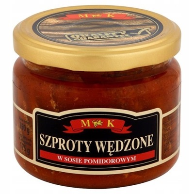 MK SZPROTY WĘDZONE W SOSIE POMIDOROWYM 250G