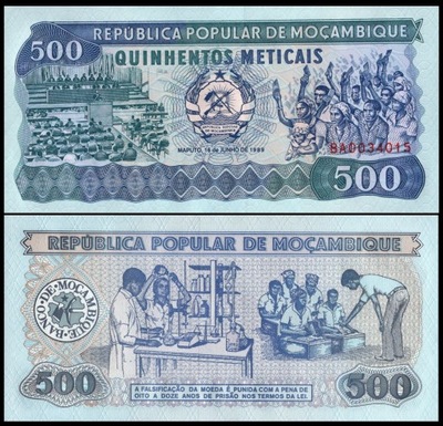 Mozambik 500 Meticais 1989 P-131c UNC