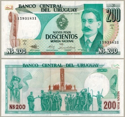 Urugwaj 200 Nuevos Pesos 1986 P-66a UNC