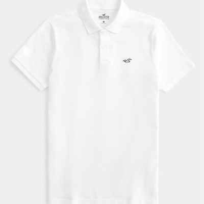 MĘSKA BIAŁA WHITE KOSZULKA POLO HOLLISTER CALI XL