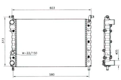 Nrf радиатор fiat palio 1,2-1,6 nrf фото №1
