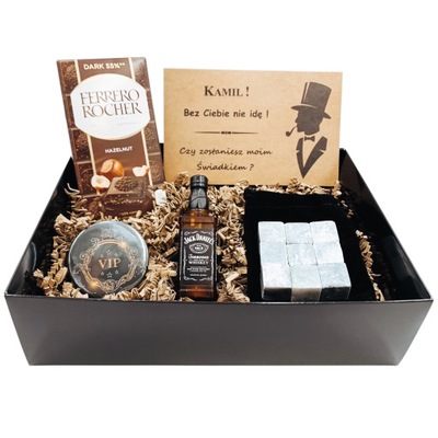 PROŚBA O ŚWIADKOWANIE PREZENT DLA ŚWIADKA GIFTBOX KOSZ PREZENTOWY PREMIUM