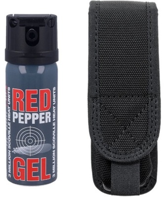Gaz pieprzowy obronny Red Pepper Gel - stożek 50 ml ZESTAW KABURA