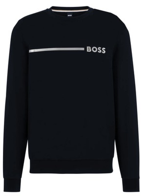 HUGO BOSS GRANATOWA BLUZA SREBRNE LOGO ROZ. 3XL