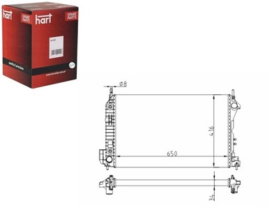 RADIATOR VECTRA C 2.2I 16V 02- AUTOM. HART  