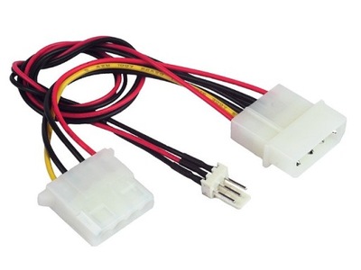 Kabel rozdzielacz zasilania 2xMOLEX/1x3PIN dla