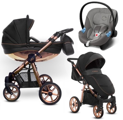 BABYACTIVE MOMMY GLOSSY wózek 3w1 CYBEX Aton M @