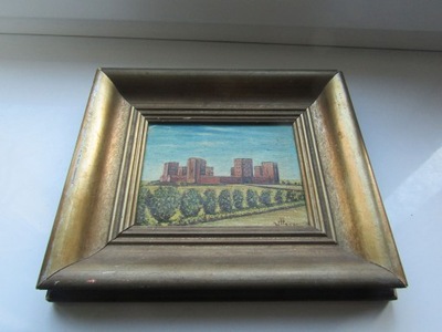 TANNENBERG POMNIK MAUZOLEUM, OLSZTYNEK. OBRAZ OLEJ 1951 ROK.