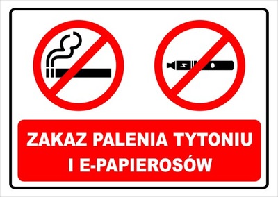 Tabliczka Zakaz Palenia + taśma ~ A6