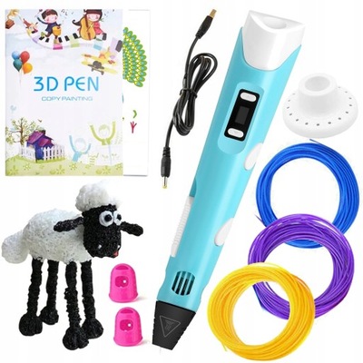 DŁUGOPIS 3D PEN Z NAKŁADKAMI I SZABLONAMI 3D PEN