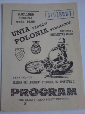 POLONIA BYDGOSZCZ-UNIA TARNÓW 09.07.1989