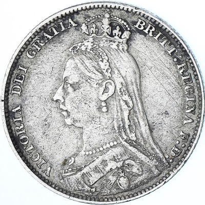 Moneta, Wielka Brytania, Victoria, Shilling, 1890,