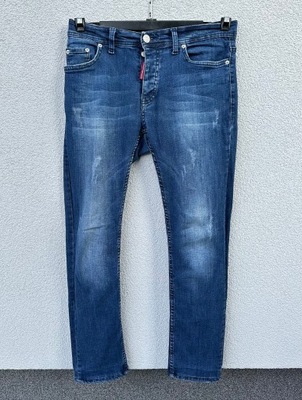 DSQUARED2 W32 L34 niebieskie spodnie jeansowe damskie