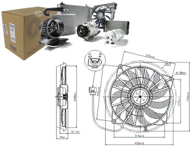 ВЕНТИЛЯТОР РАДИАТОРА AUDI A4 S4 QUATTRO (8EC. B7)