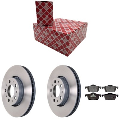 Гальмівні диски + гальмівні колодки перед do volvo s60 i s80 i v70 iii 2.4 фото №1