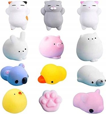 Yakiki Mini Squeeze Toy Zestaw 12 zwierzątek