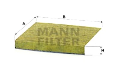 MANN-FILTER FILTRO PYLKOWY CABINAS DE CARBON CON POLIFENEM MANN FP2043  