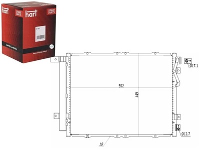 КОНДЕНСАТОР КОНДЕНСАТОР КОНДИЦІОНЕРА KIA SORENTO I 02- HART