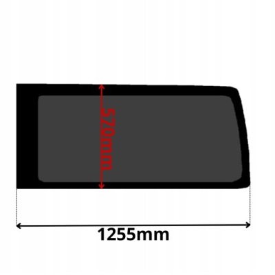 Стекло боковое  левая бок задняя vw transporter t6 long 0158 фото №1