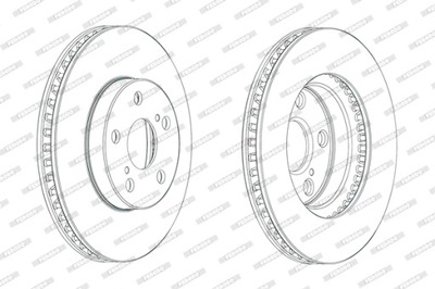 DISCOS DE FRENADO PARTE DELANTERA FERODO DDF1882C  