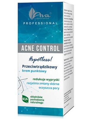 Ava Acne Control Spotless Przeciwtrądzikowy krem punktowy 15 ml