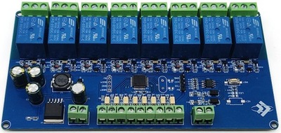 Zaawansowany moduł przekaźnikowy Modbus RTU 8-kanałowy RS485/TTL UART