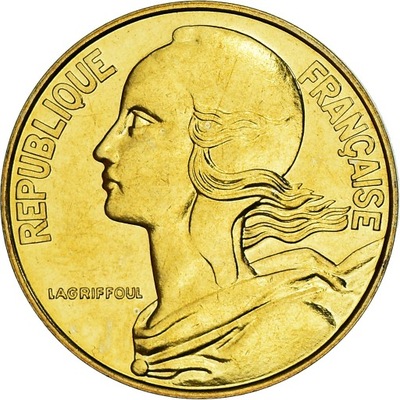 Moneta, Francja, Marianne, 20 Centimes, 1986, Pari