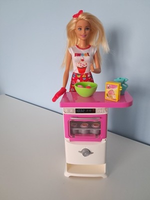 MATTEL Barbie lalka domowe wypieki kuchnia FHP57