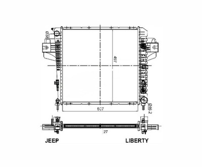 RADUADOR JEEP CHEROKEE/LIBERTY 2002- 52079729AA  