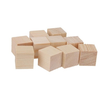 Drewniane 24 kwadratowe kostki z naturalnego