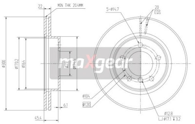 2X MAXGEAR ДИСК HAM. BMW P. E46 Z3 98-