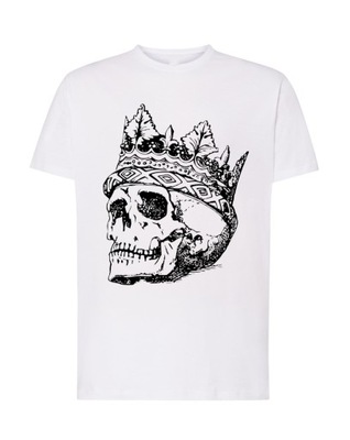 T-Shirt koszulka nadruk czaszka korona r.XL