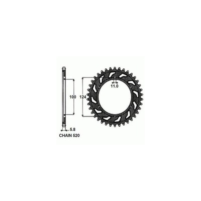 ZEBATKA NAPEDZANA STALOWA SUNSTAR SUNR1-4536-40