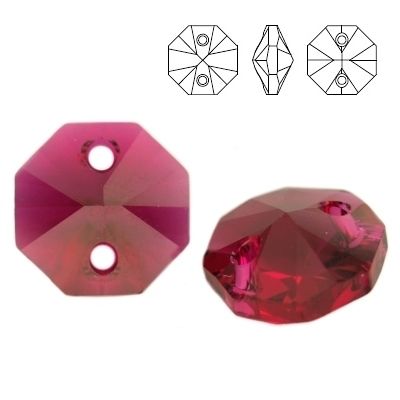 6404 MM 12 Swarovski Octagon RUBY