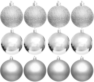 BOMBKI CHOINKOWE ZESTAW NA ŚWIĘTA NIETŁUKĄCE 3CM 12SZT