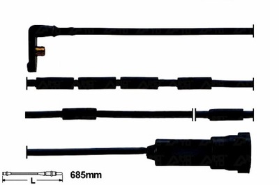 Ate датчик зносу гальмівних колодок daewoo lanos opel astr фото №1