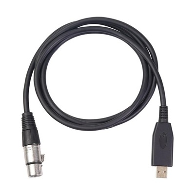 1x Kabel audio XLR żeński na USB 6,6 stopy