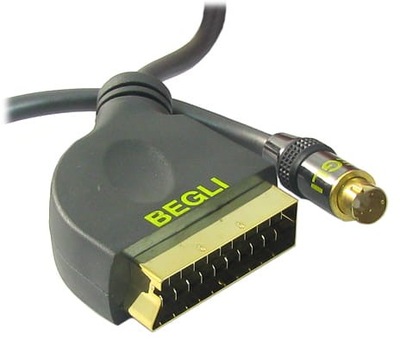 Wtyk SCART (EURO) na wtyk SVHS 4pin HiFi 5m