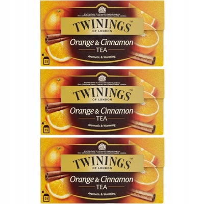 Twinings Herbata czarna pomarańcza cynamon 75 szt