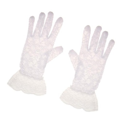 Koronkowe rękawiczki ślubne Biały