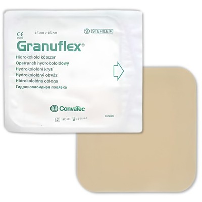 Granuflex, opatrunek hydrokoloidowy, 15 cm x 15 cm, 1 sztuka