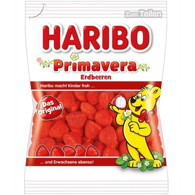 Haribo Primavera truskawki cukrowe 175g