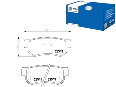 HELLA PAGID ZAPATAS DE FRENADO 5830226A00 583023KA30  