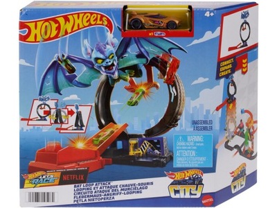 Tor Hot Wheels City Pętla nietoperza HTN78