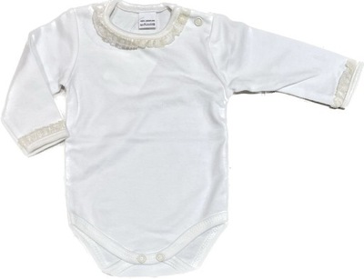 Body niemowlęce Le bebe L58 ozdobne ecru r.56